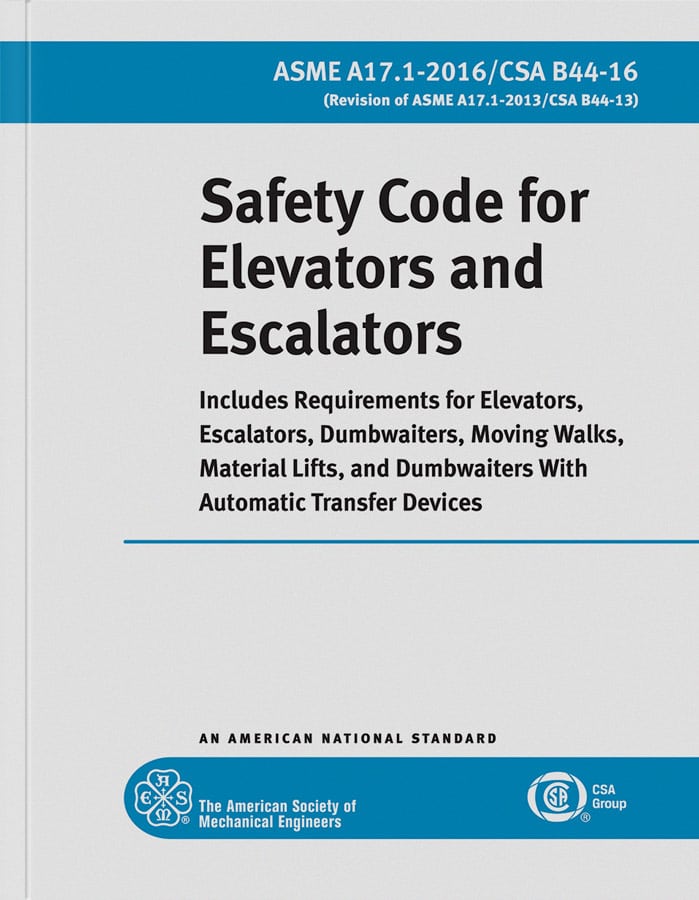 A17.1-2016 Safety Code for Elevators and Escalators