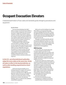 2015 July Occupant Evacuation Elevators